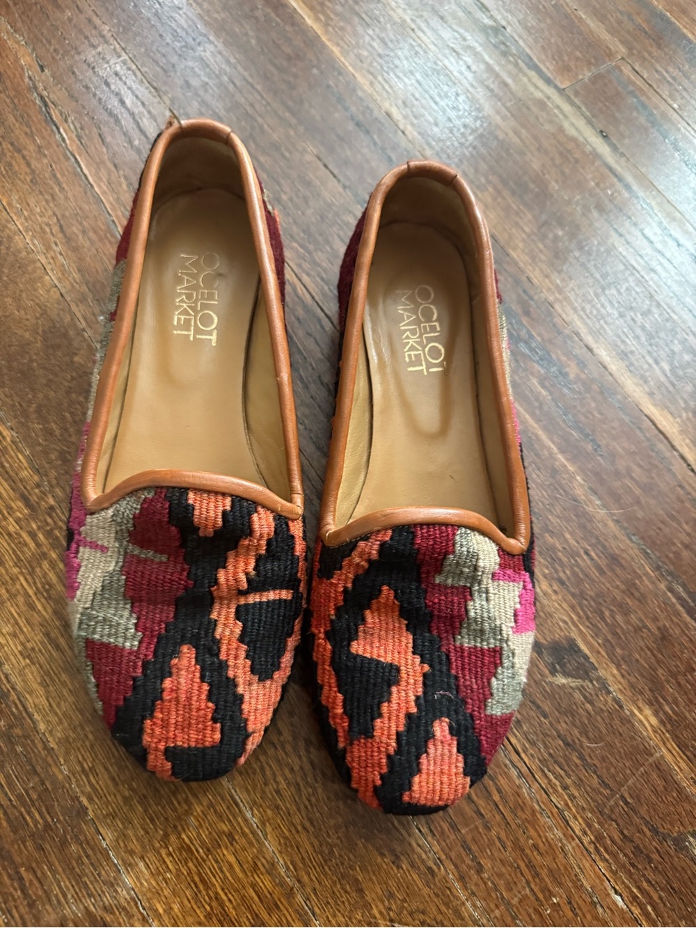 Ocelot Market Women’s Multicolor Kilim Loafers Sz 39